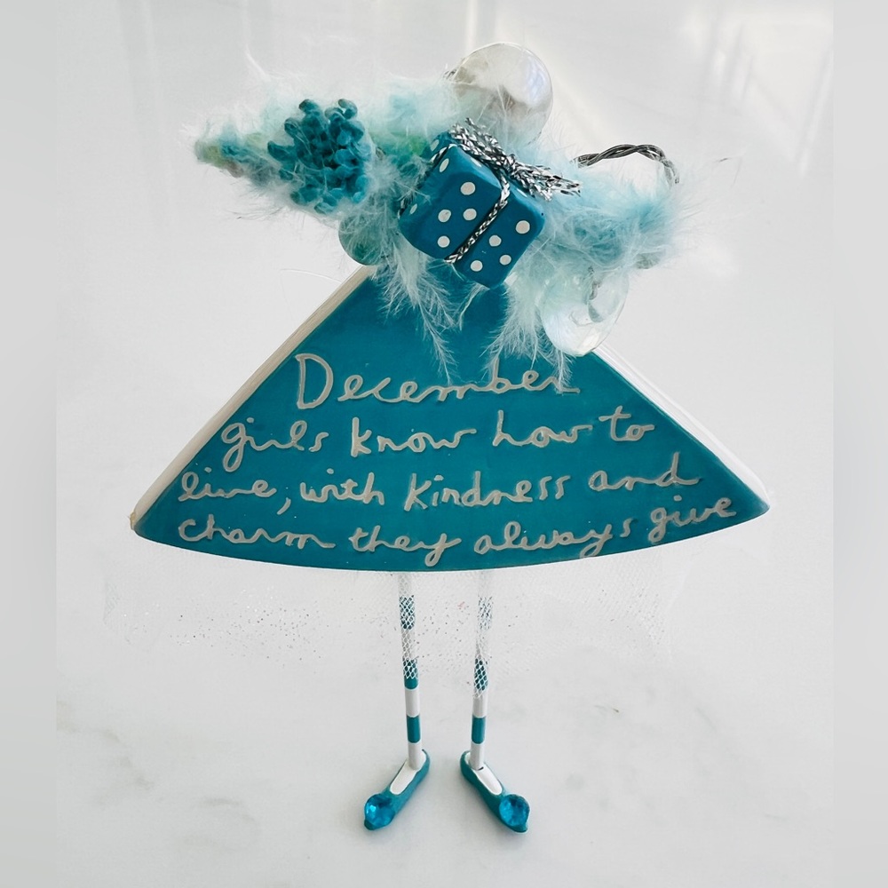 Department 56 Blue December ceramic ornament 2005 Sandra Magsamen Calendar Gals